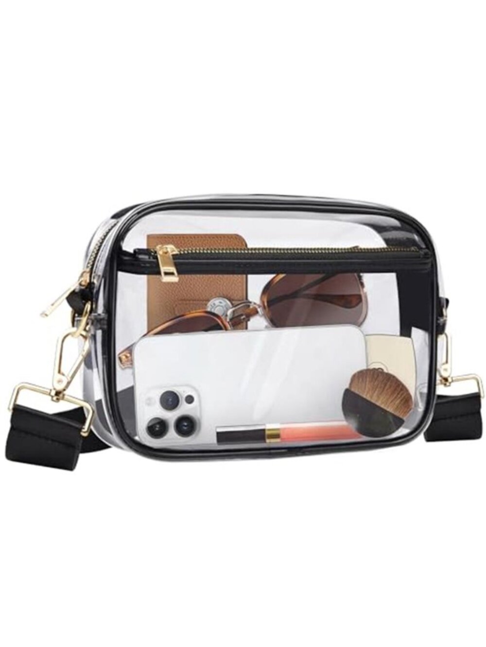 Clear Stadium Bag Crossbody Transparent PVC Purse Adjustable Strap